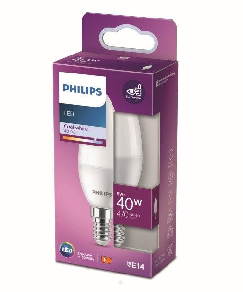 Philips 8719514309548 LED žárovka E14 | Teplá bílá | 5W