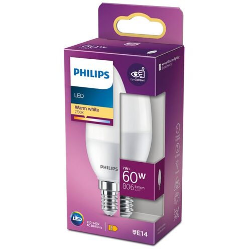 Philips 8719514309623 LED žárovka E14 | Teplá bílá | 7W