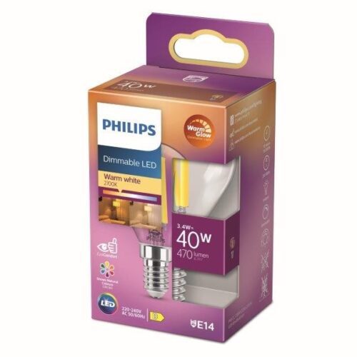 Philips 8719514324398 LED žárovka E14 | Teplá bílá | 3,4W
