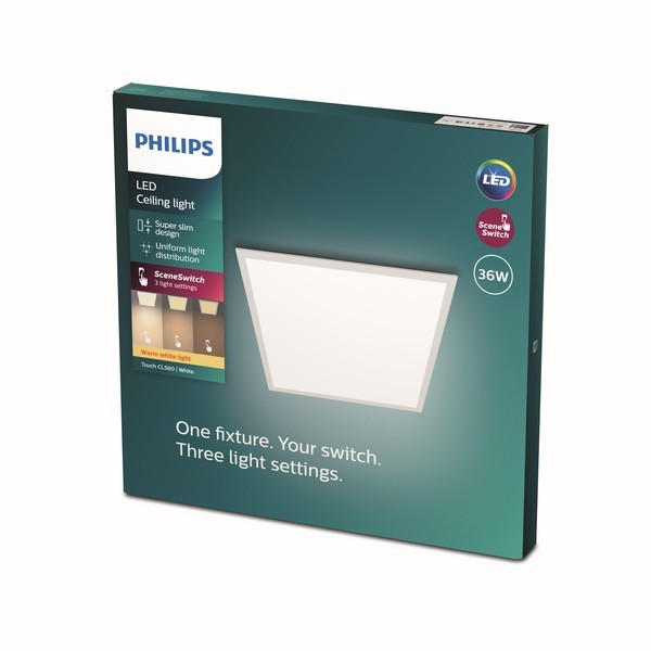 Philips 8719514326682 Super Slim LED stropní svítidlo | Teplá bílá | Bílá | 36W