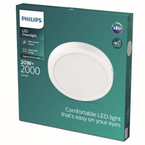 Philips 8719514328754 Magneos Slim LED stropní svítidlo | Teplá bílá | Bílá | 20W
