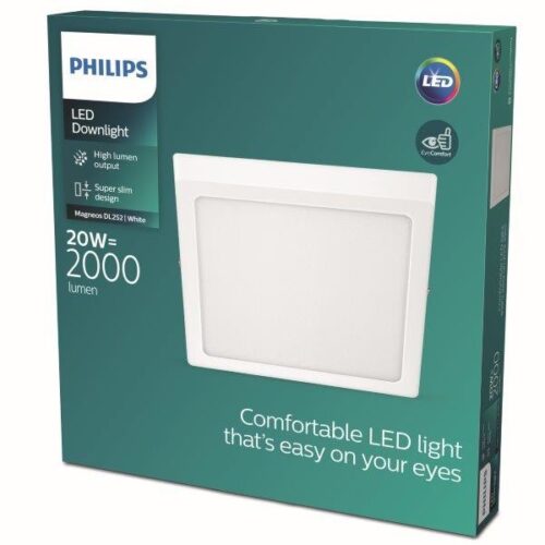 Philips 8719514328792 Magneos Slim LED stropní svítidlo | Teplá bílá | Bílá | 20W