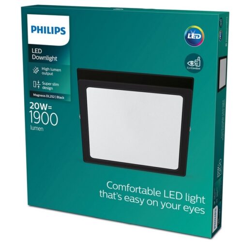 Philips 8719514328822 Magneos Slim LED stropní svítidlo | Teplá bílá | Černá | 20W