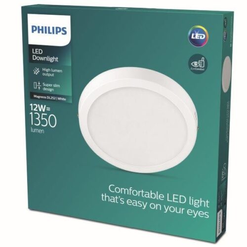 Philips 8719514328846 Magneos Slim LED stropní svítidlo | Teplá bílá | Bílá | 12W