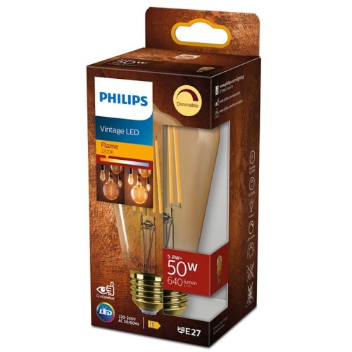 Philips 8719514337794 Vintage LED žárovka E27 | Teplá bílá | 5,8W