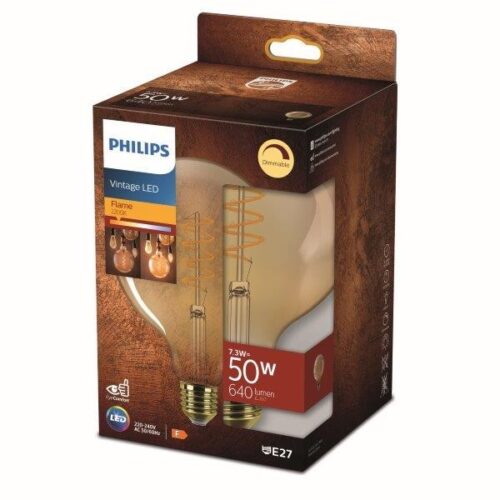 Philips 8719514337831 Vintage LED žárovka E27 | Teplá bílá | 7,3W
