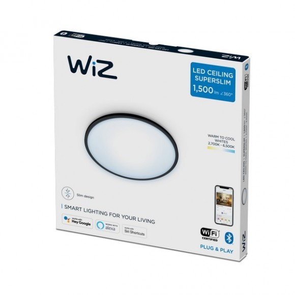 WiZ 8719514338036 Tunable Smart LED stropní svítidlo | Variabilní | Černá
