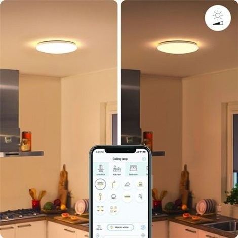WiZ 8719514338050 Dimmable Smart LED stropní svítidlo | Teplá bílá | Bílá