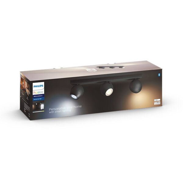 Philips Hue 8719514339125 Buckram Smart LED bodové svítidlo | Variabilní | Černá | 3x5W