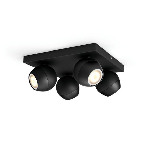 Philips Hue 8719514339163 Buckram Smart Přisazené stropní svítidlo | GU10 | Černá