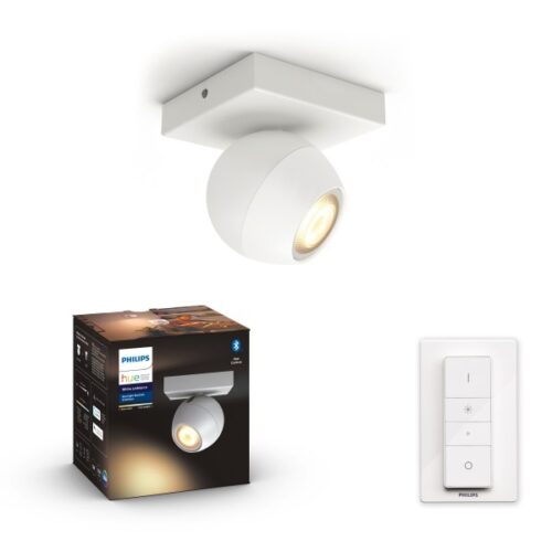 Philips Hue 8719514339224 Buckram Smart Nástěnní svítidlo s ovladačem | GU10 | Bílá