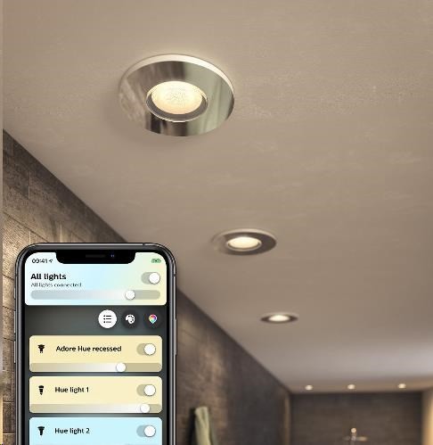 Philips Hue 8719514340794 Adore Smart LED Vnitřní osvětlení | Variabilní | Chrom | Kov | 5,5W