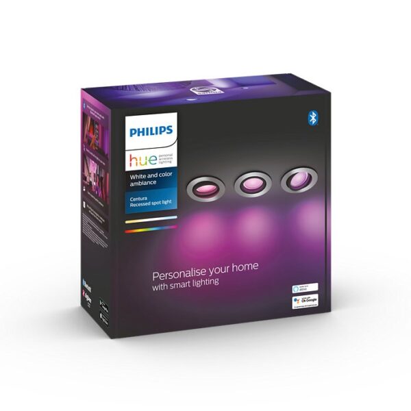 Philips Hue 8719514342866 Centura Smart LED Vnitřní osvětlení | RGB | Variabilní | Kov | 3x5,7W