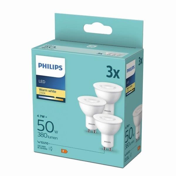 Philips 8719514393998 LED žárovka | GU10 | Teplá bílá | 47W