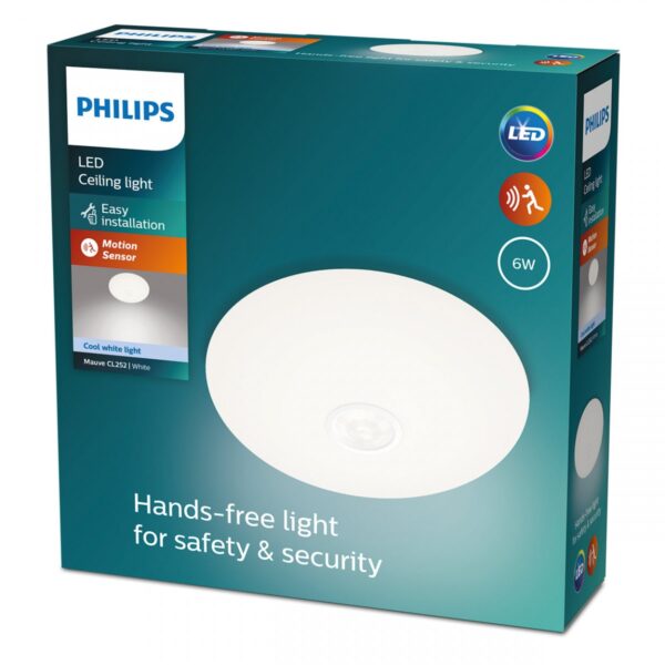 Philips 8719514431829 Mauve LED stropní svítidlo | Přírodní bílá | 6W | Bílá
