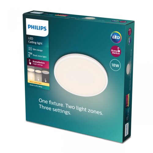 Philips 8719514431904 Ozziet LED stropní svítidlo | Teplá bílá | 18W | Bílá