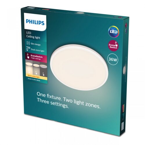 Philips 8719514432062 Ozziet LED stropní svítidlo | Teplá bílá | 36W | Bílá