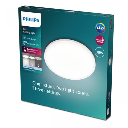 Philips 8719514432109 Ozziet LED stropní svítidlo | Přírodní bílá | 36W | Bílá