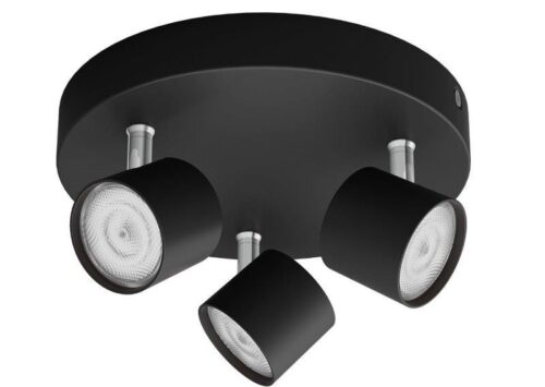 Philips 8719514435414 Star LED Přisazené stropní svítidlo | Teplá bílá | Černá | 3x4,5W