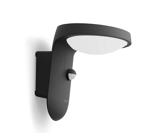 Philips 8719514476837 Tyla LED Nástěnné venkovní světlo | Teplá bílá | Černá | 9W
