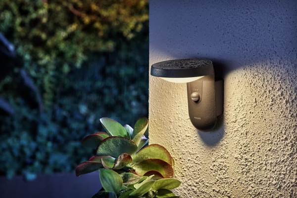 Philips 8719514476837 Tyla LED Nástěnné venkovní světlo | Teplá bílá | Černá | 9W