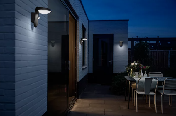 Philips 8719514476912 Tyla LED Nástěnné venkovní světlo | Teplá bílá | Černá | 1,2W