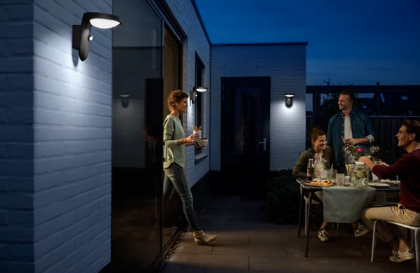 Philips 8719514476912 Tyla LED Nástěnné venkovní světlo | Teplá bílá | Černá | 1,2W