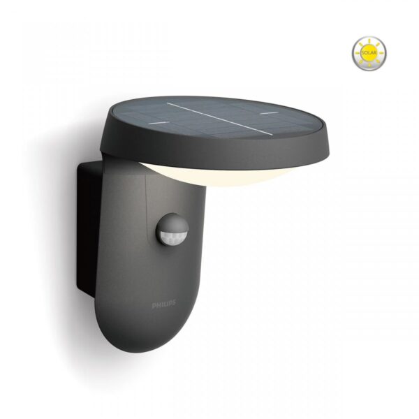 Philips 8719514476912 Tyla LED Nástěnné venkovní světlo | Teplá bílá | Černá | 1,2W