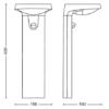 Philips 8719514476936 Tyla LED Zahradní sloupkové světlo | Teplá bílá | Černá | 1,2W