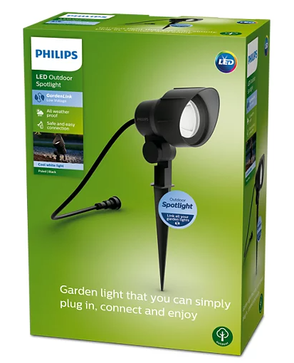 Philips 8719514477117 Gardenlink LED Zahradní sloupkové světlo | Přírodní bílá | Černá | 6W