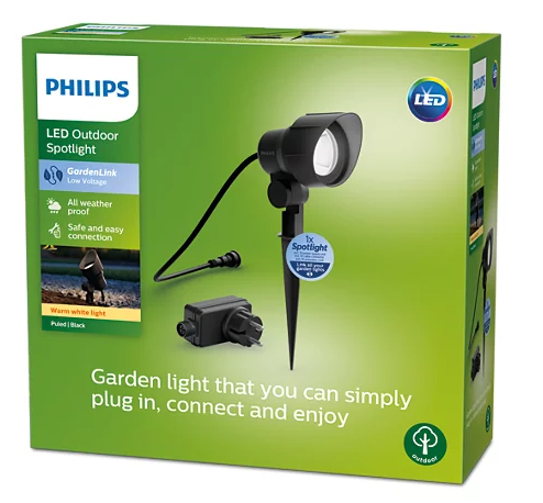 Philips 8719514477216 Gardenlink LED Zahradní sloupkové světlo | Teplá bílá | Černá | 24W | 4