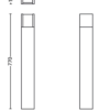 Philips 8719514490260 Arbour LED Zahradní sloupkové světlo | Teplá bílá | Černá | 3,8W