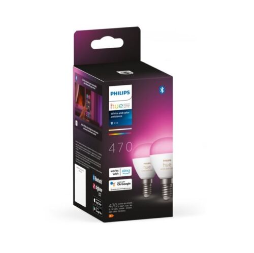 Philips Hue 8719514491281 Smart LED žárovka | E14 | RGB | Variabilní | 5,1W | Bílá