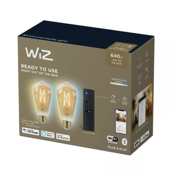Philips 8719514550155 Smart LED Smart žárovka E27 | Variabilní | 7W | Žlutá
