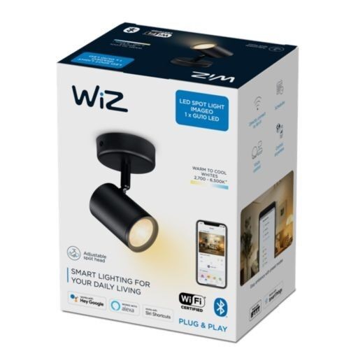 WiZ 8719514551817 Tunable Smart LED bodové svítidlo | Variabilní | 5W | Černá