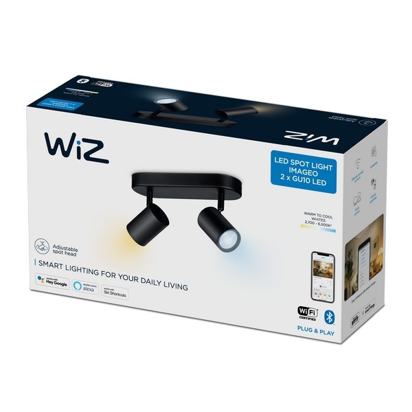 WiZ 8719514551831 Tunable Smart LED bodové svítidlo | Variabilní | 10W | Černá