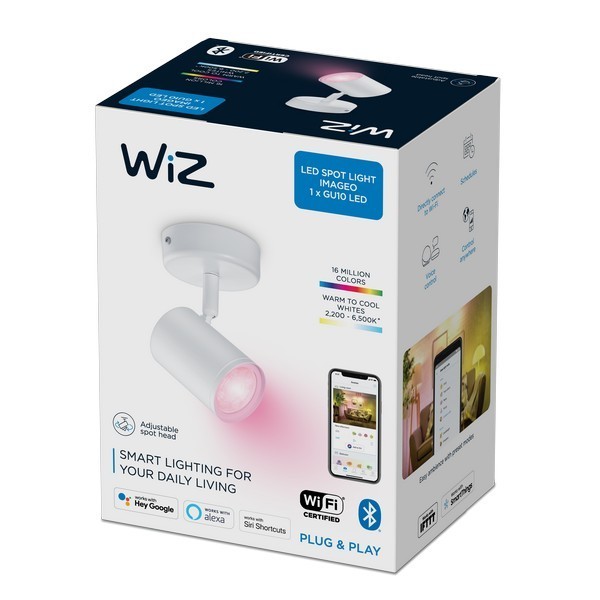 WiZ 8719514551879 Imageo Smart LED bodové svítidlo | RGB | Variabilní | 5W | Bílá