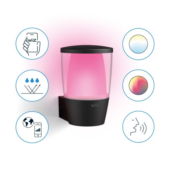 Philips 8720169071254 Elpas Smart LED Nástěnné venkovní světlo | Variabilní | 8,5W | Černá