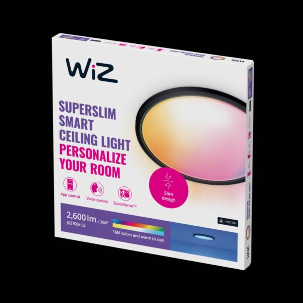 Philips 8720169072633 Superslim Smart LED Přisazené stropní svítidlo | Variabilní | 22W | Černá