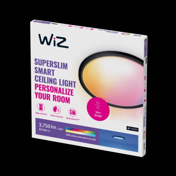 Philips 8720169072671 Superslim Smart LED Přisazené stropní svítidlo | Variabilní | 32W | Černá