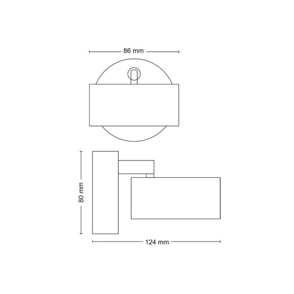 Philips 8720169174825 Bracia LED Bodové svítidlo | Teplá bílá | 5,5W | Černá