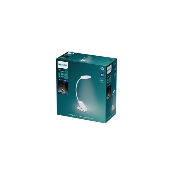 Philips 8720169194397 Forys LED stolní lampička | Přírodní bílá | 5W | Bílá