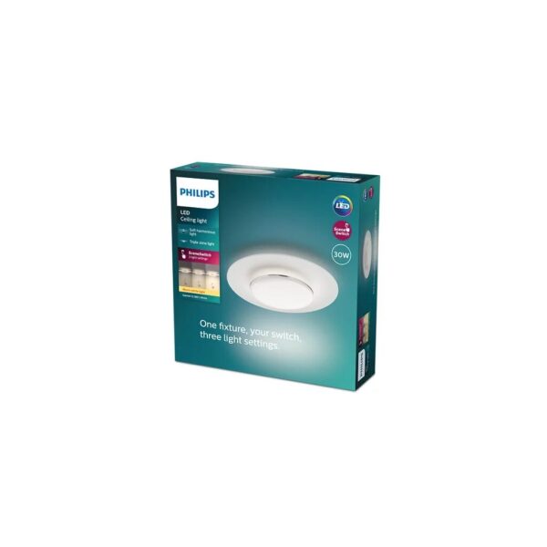 Philips 8720169195172 Garnet LED Přisazené stropní svítidlo | Teplá bílá | 30W | Bílá
