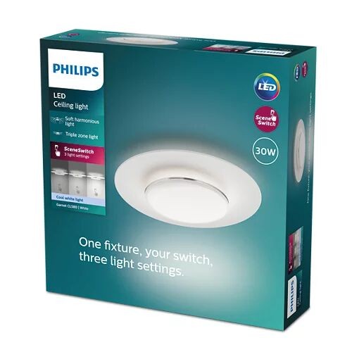 Philips 8720169195219 Garnet LED Přisazené stropní svítidlo | Přírodní bílá | 30W | Bílá