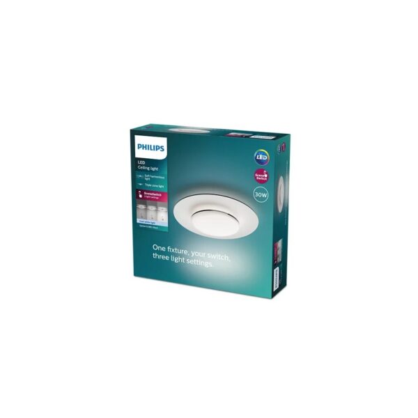 Philips 8720169195233 Garnet LED Přisazené stropní svítidlo | Přírodní bílá | 30W | Černá | 2