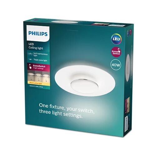 Philips 8720169195257 Garnet LED Přisazené stropní svítidlo | Teplá bílá | 40W | Bílá