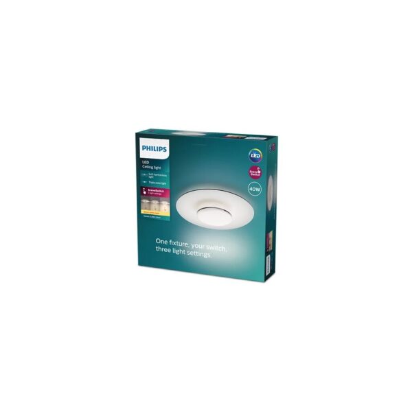 Philips 8720169195271 Garnet LED Přisazené stropní svítidlo | Teplá bílá | 40W | Černá