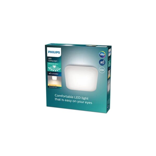 Philips 8720169195455 Mauwe LED Přisazené stropní svítidlo | Teplá bílá | 12W | Bílá