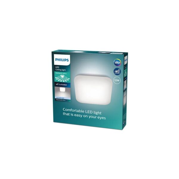 Philips 8720169195479 Mauwe LED Přisazené stropní svítidlo | Přírodní bílá | 12W | Bílá