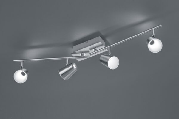 Trio 873110407 Narcos LED bodové svítidlo | Teplá bílá | 4x6W | Kov | Nikl
